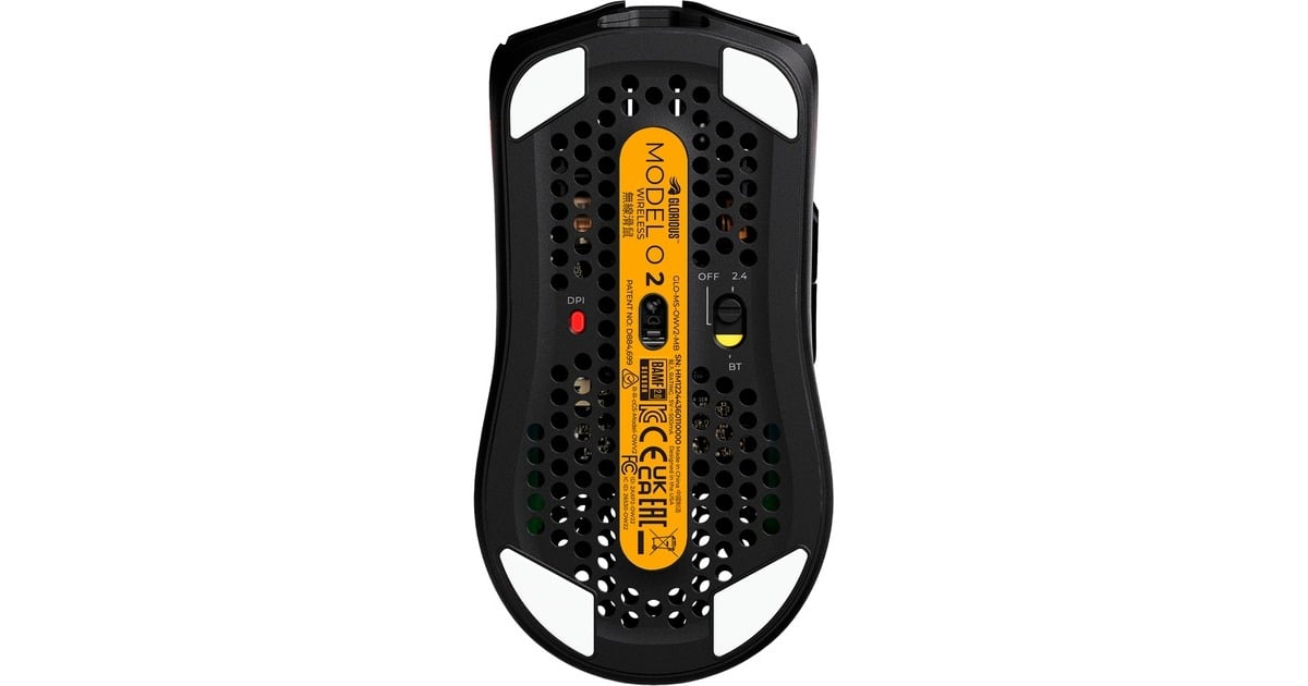 GloriousModel O 2 Wireless gaming muis  (Zwart (mat), 26.000 dpi, 2.4 GHz, Bluetooth, RGB leds)