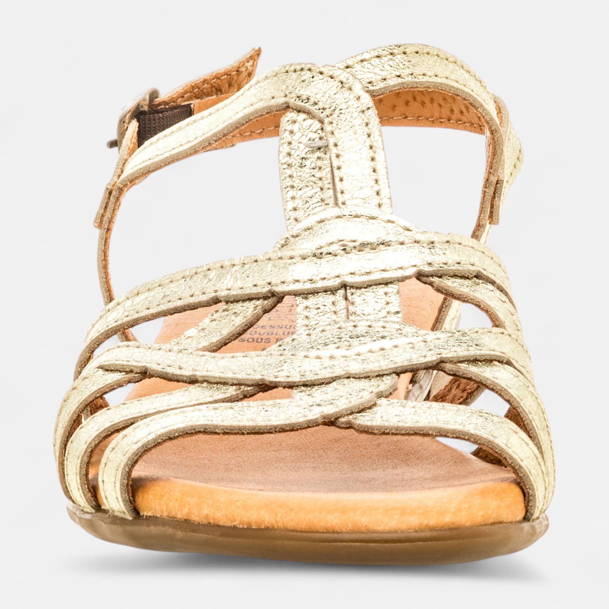 Nu-pieds Femme en cuir or