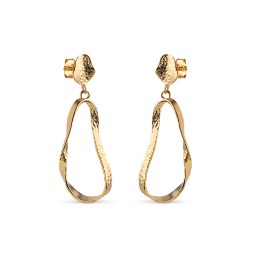 ENAMEL Copenhagen Small Aloma Øreringe, Gold Plated