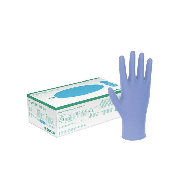 Vasco Nitril Soft blue Untersuchungshandschuhe puderfrei L, 200 St