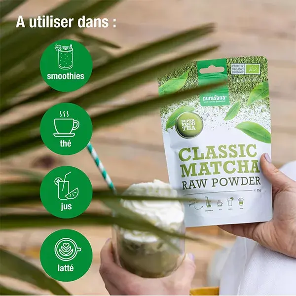 Pó orgânico Purasana Matcha Classic 75g