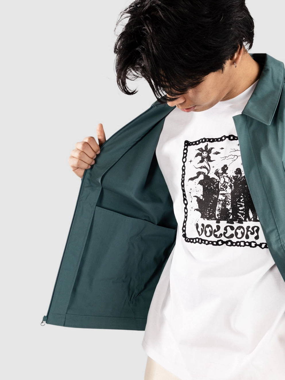 New Balance Numeric Coaches Twill Jacket new spruce