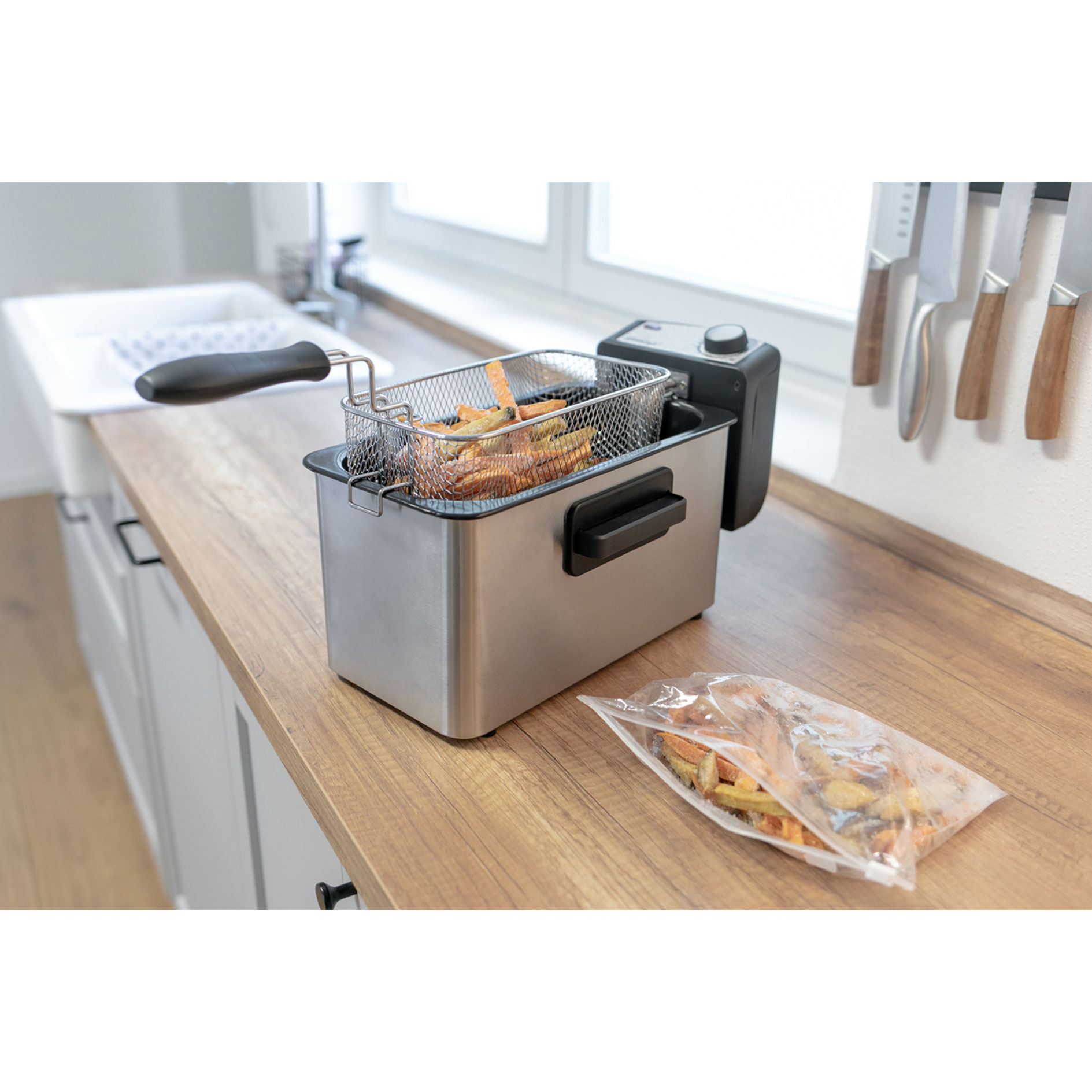 STEBA Edelstahlfritteuse DF 180 - Edelstahl-schwarz