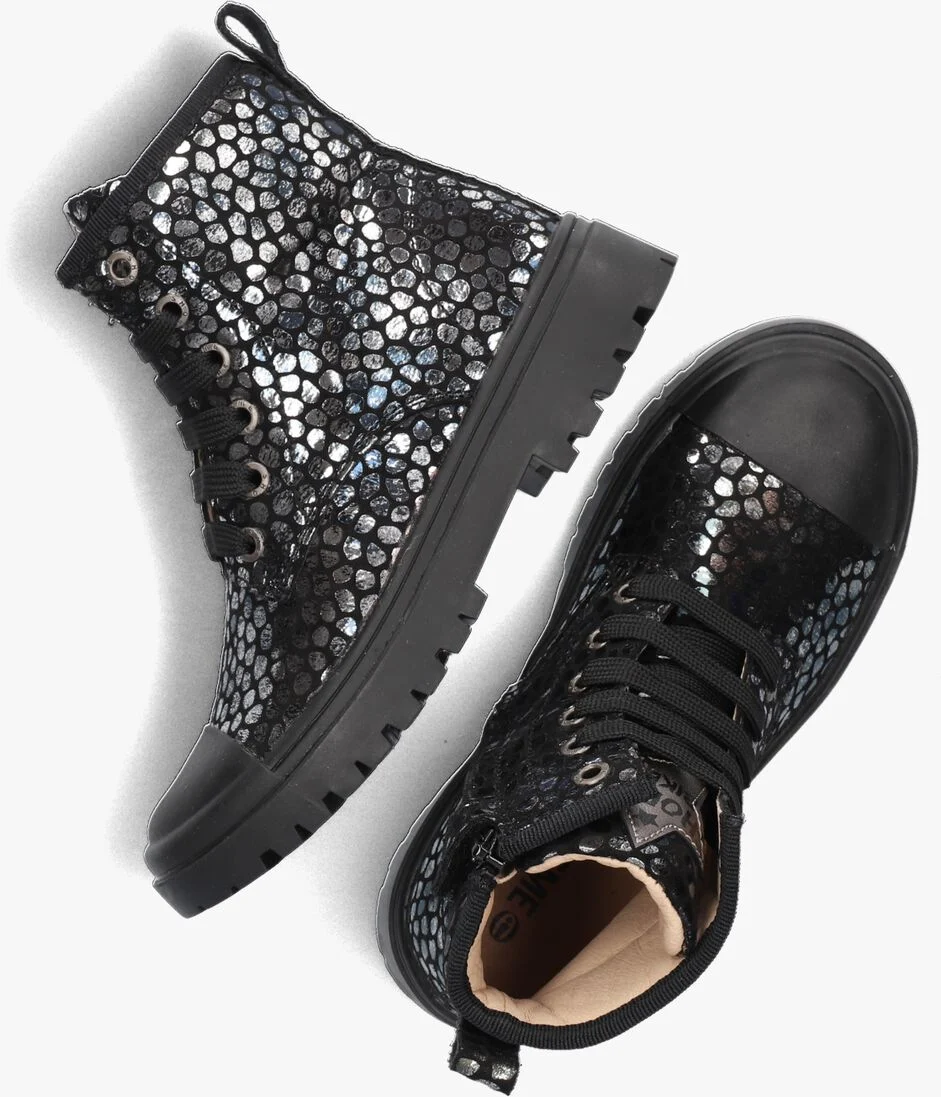 SHOESME zilveren shoesme veterboots sw23w001