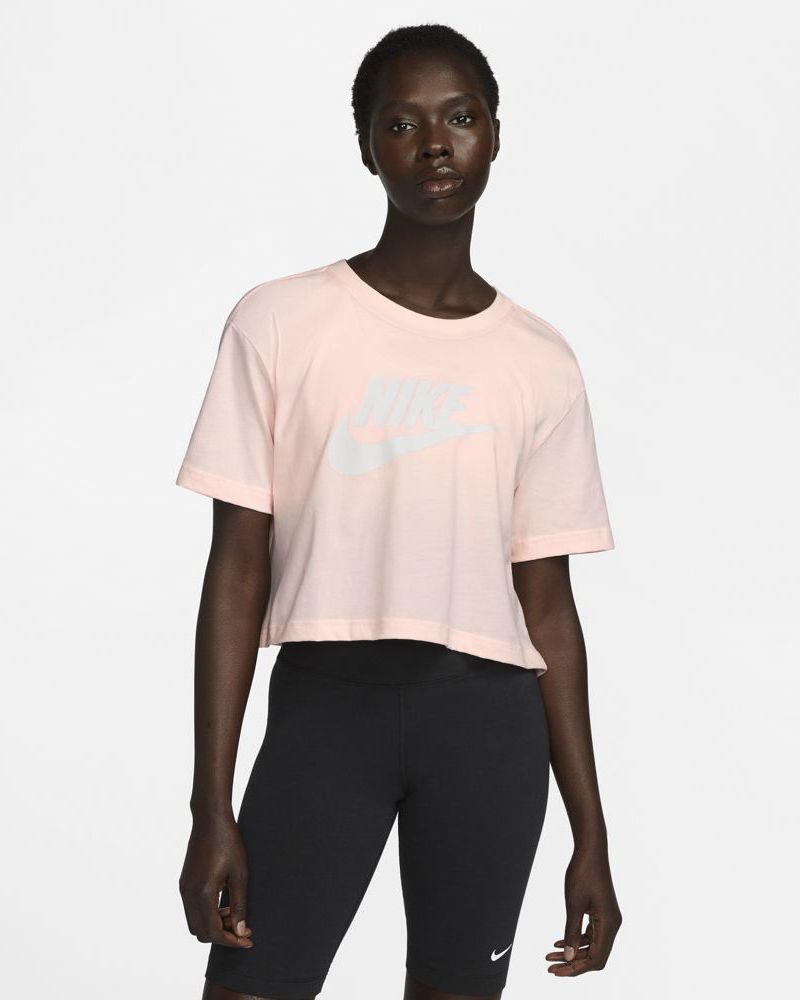 T-shirt Nike Sportswear Essential Rose & Blanc pour femme