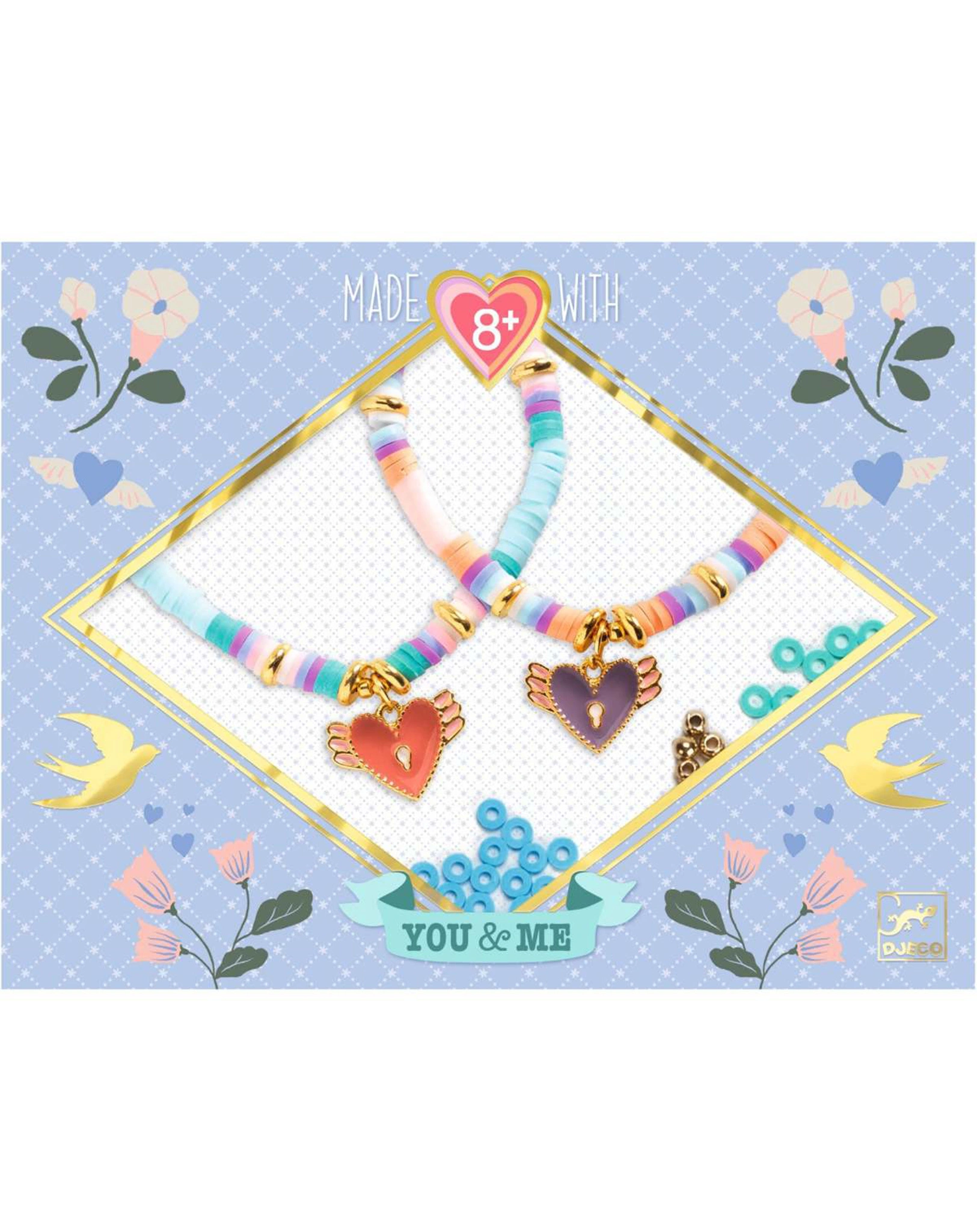 Freundschafts-Schmuckbastelset HERZEN & FLÜGEL 272-teilig