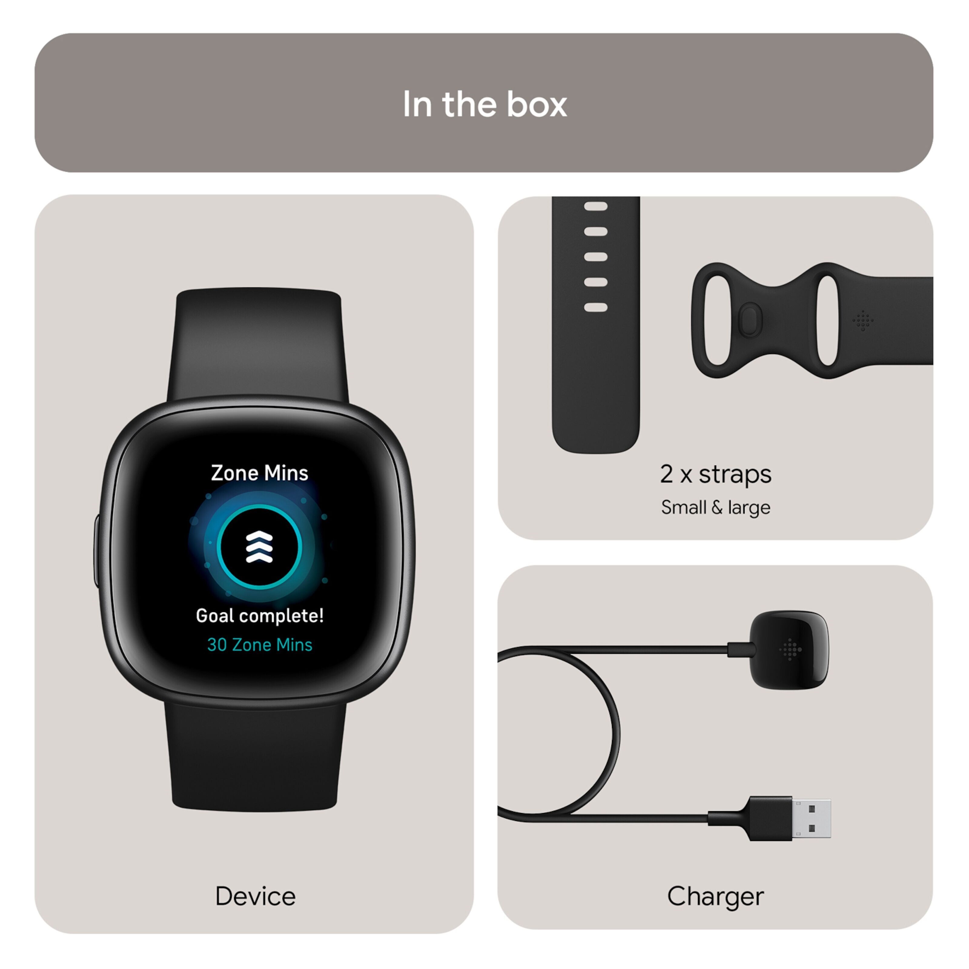 Fitbit Versa 4 Aktivitetsklokke Black/Graphite