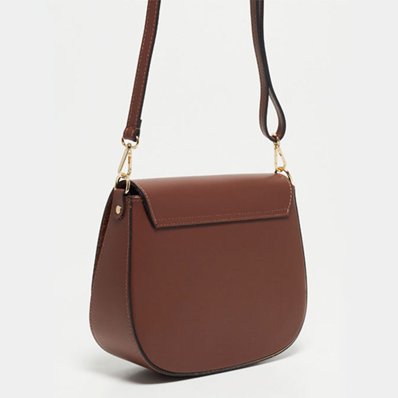 Christian Laurier Sac bandoulière en Cuir Audrey marron - 27x22x8.5 cm