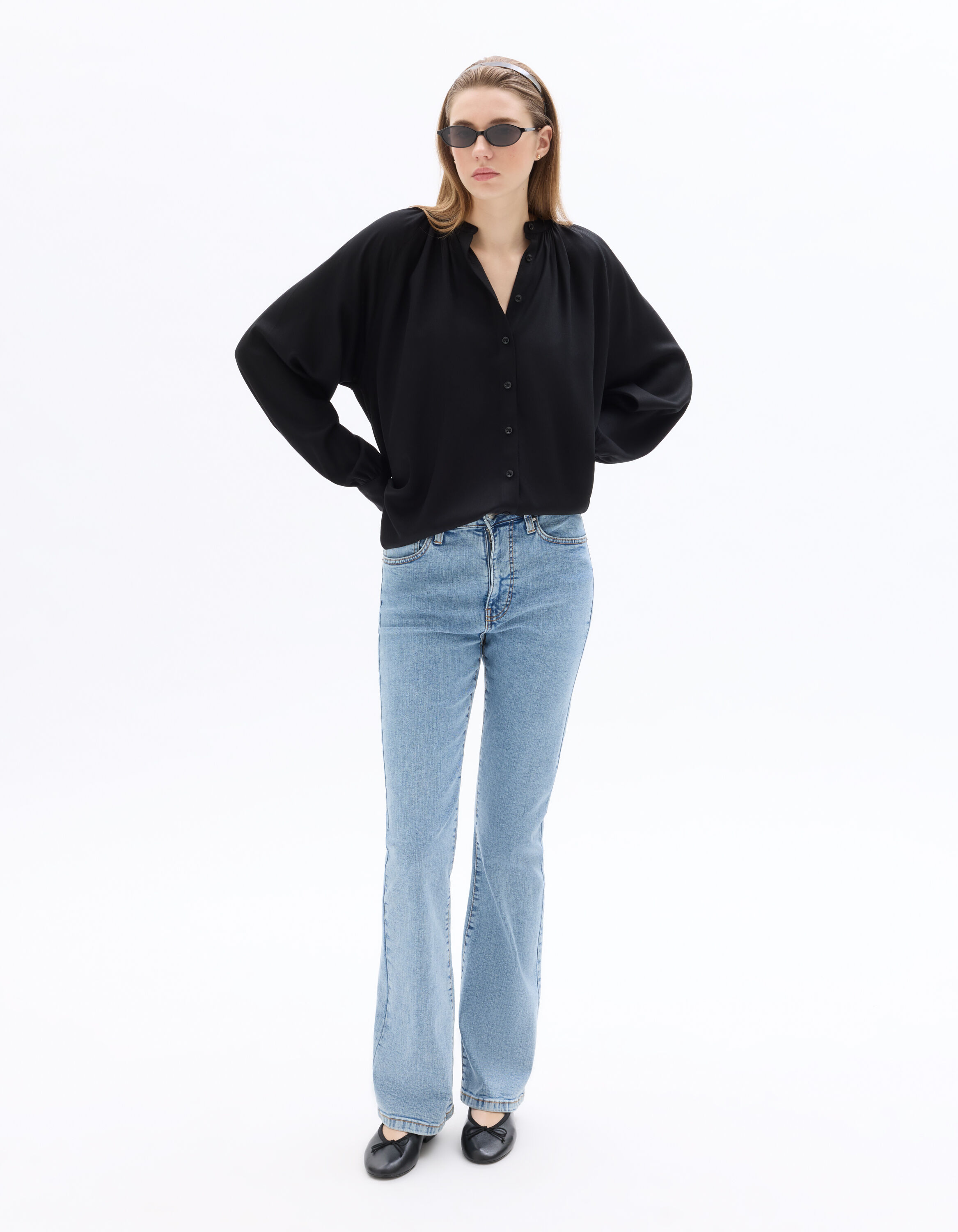 Jean bootcut coton stretch - bleu double stone