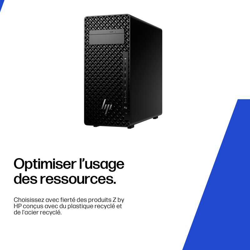 HP Z2 Tower G1i Intel Core Ultra 7 265 16 Go DDR5-SDRAM 1 To SSD Windows 11 Pro Station de travail AI Workstation, AI PC Noir