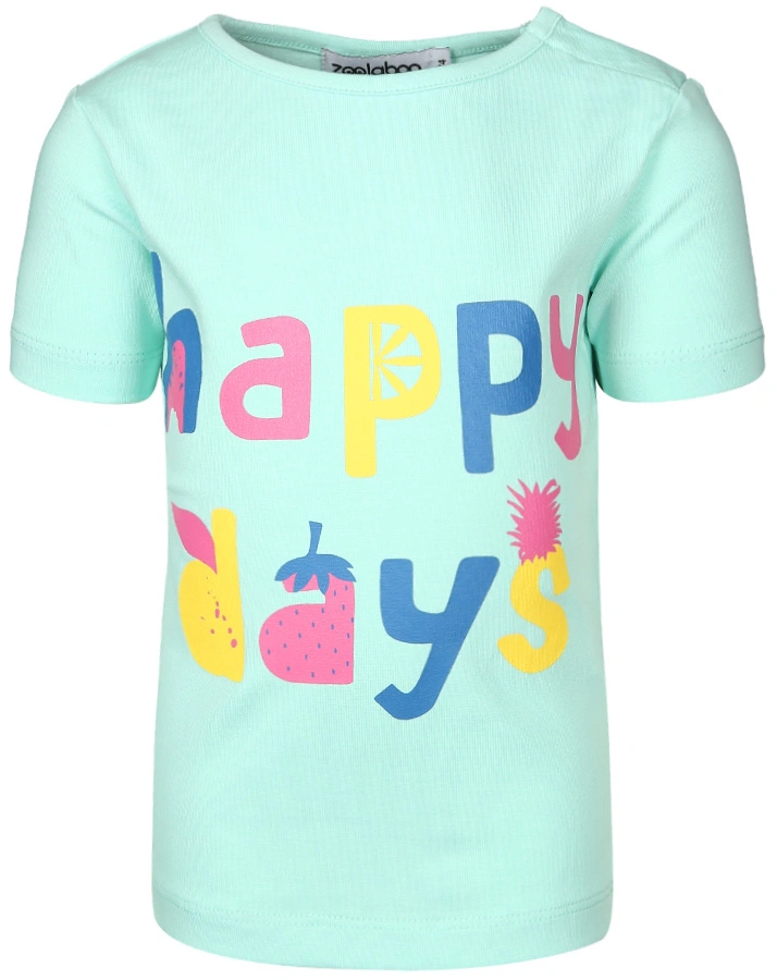 T-Shirt HAPPY DAYS in mint/bunt