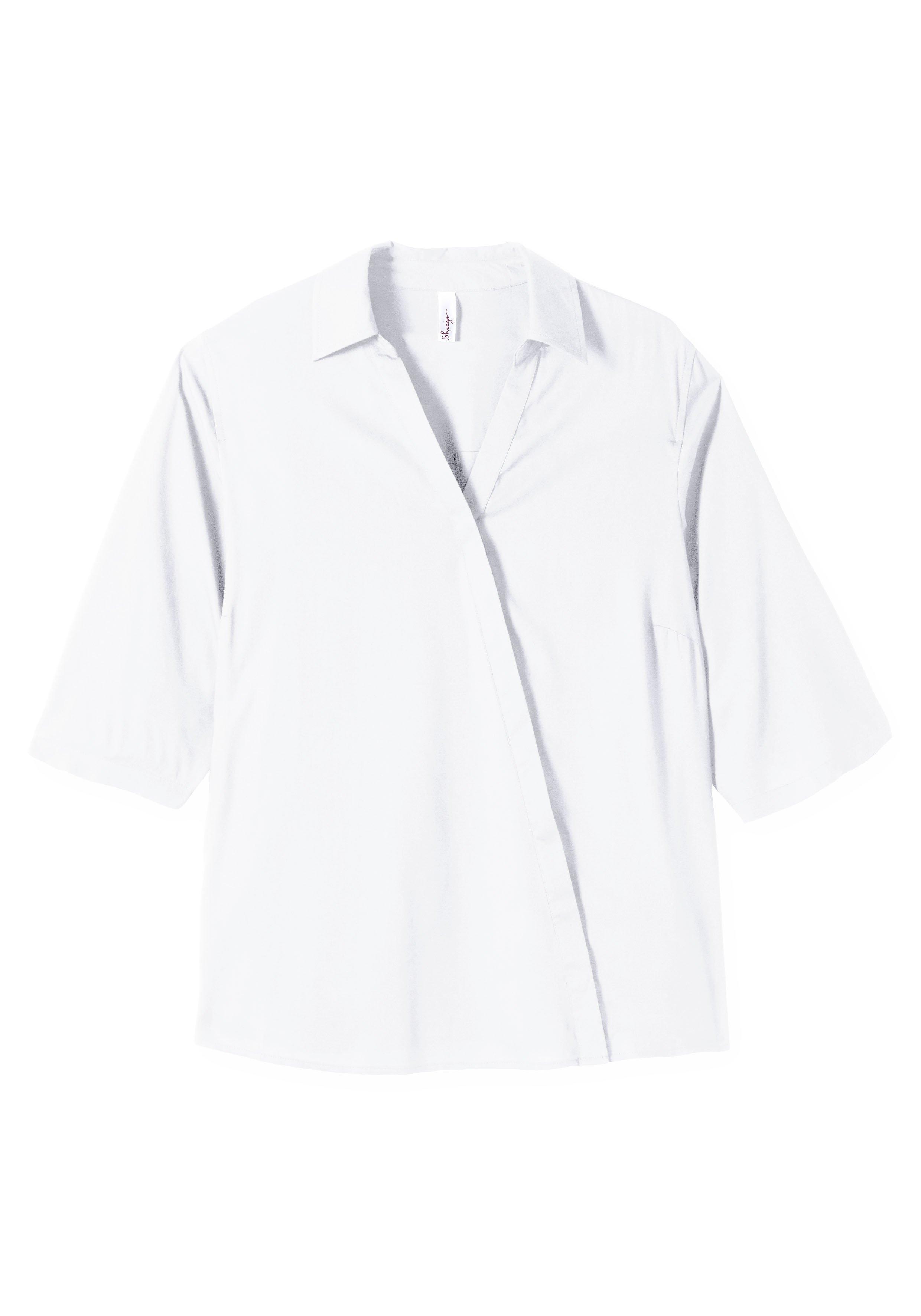 Bluse in Wickeloptik, mit 3/4-Arm