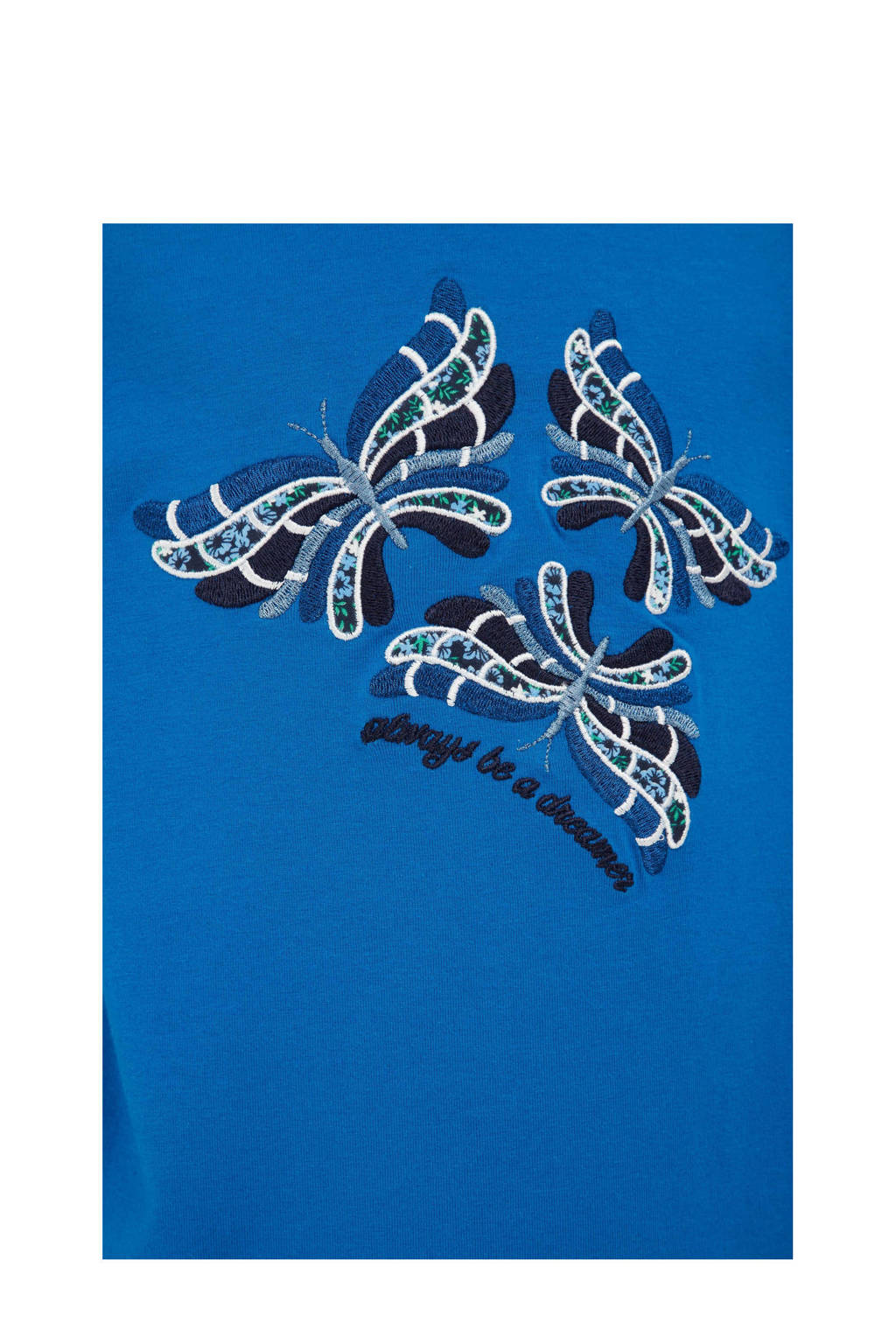WE Fashion gestreepte longsleeve maxima blue