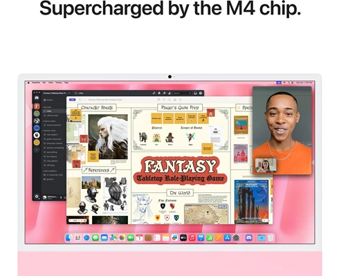 Apple 24-inch iMac - Retina 4,5K display, M4 chip 8-core CPU   8-core GPU, 16GB RAM, 256GB SSD - Pink