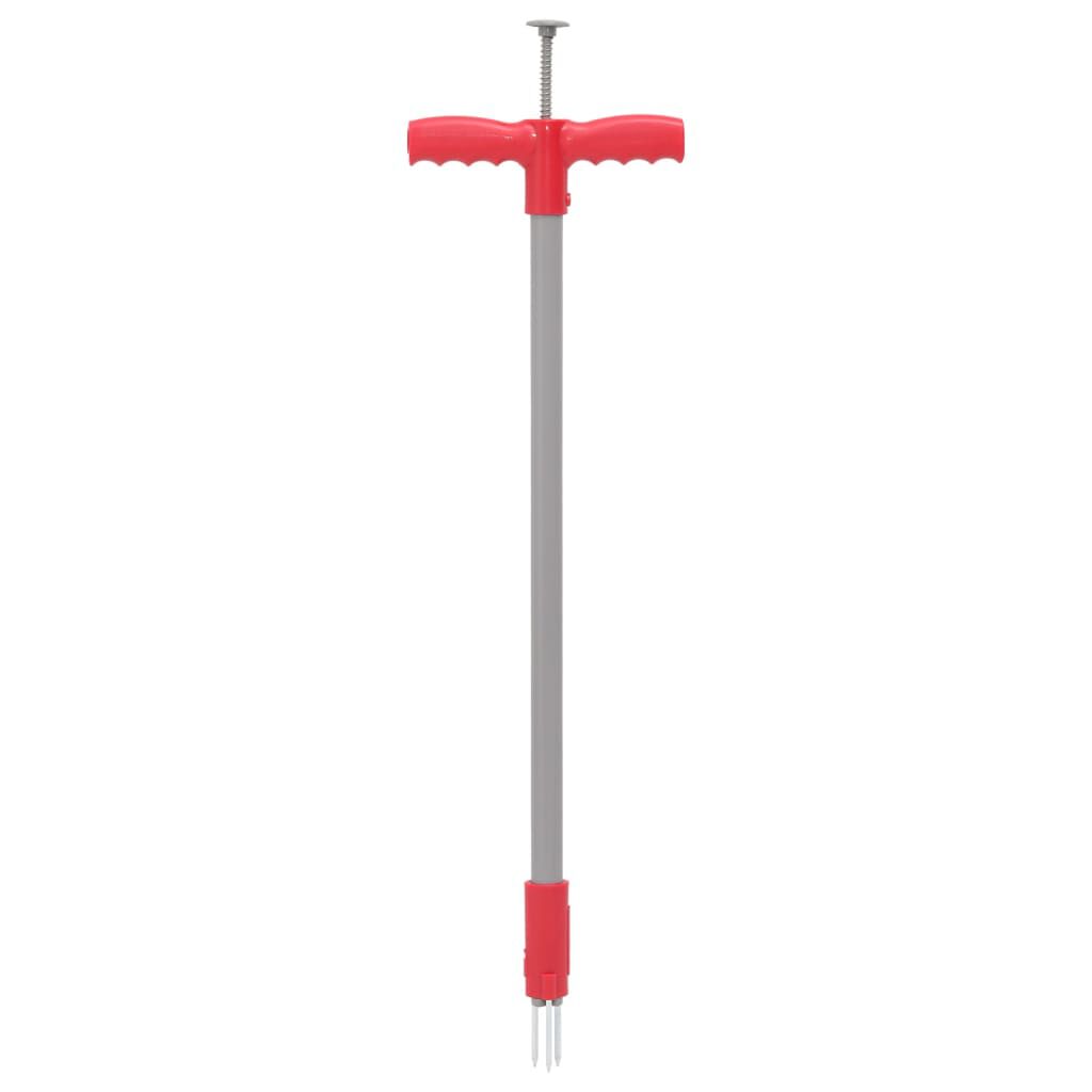 vidaXL Onkruidtrekker Rood/Grijs 93,5 cm Staal