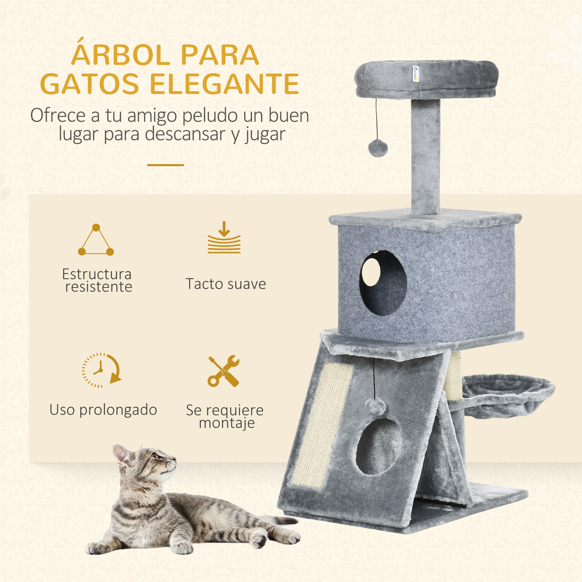Árvore arranhadora para gatos PawHut