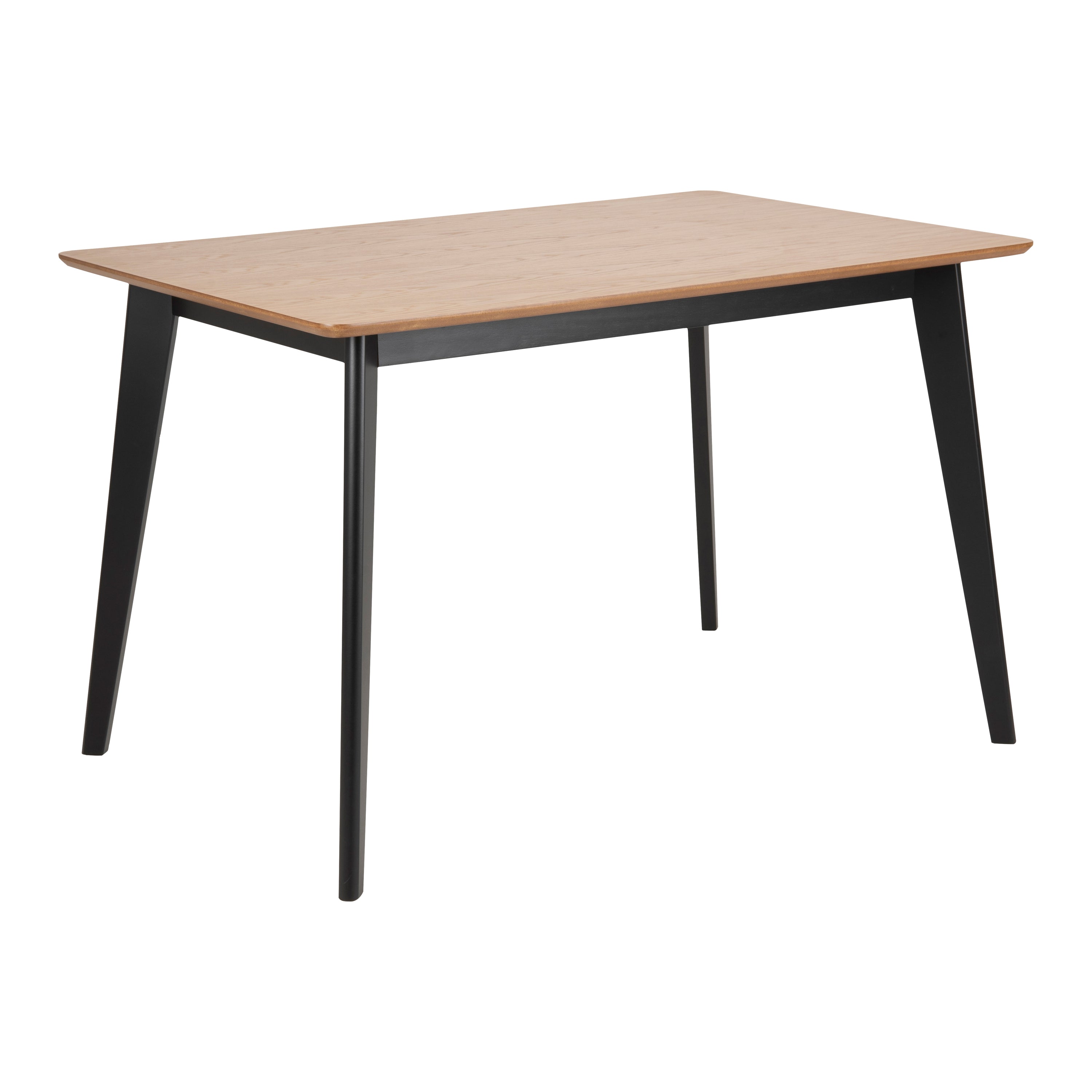 by fonQ basic Crow Eettafel - 120 x 80 cm - Eiken / Zwart