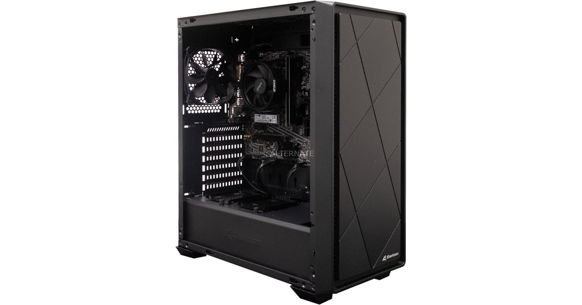 ALTERNATEMultimedia R3 3200G pc-systeem  (Zwart | R3 3200G | Radeon Graphics | 16 GB | 1 TB SSD)