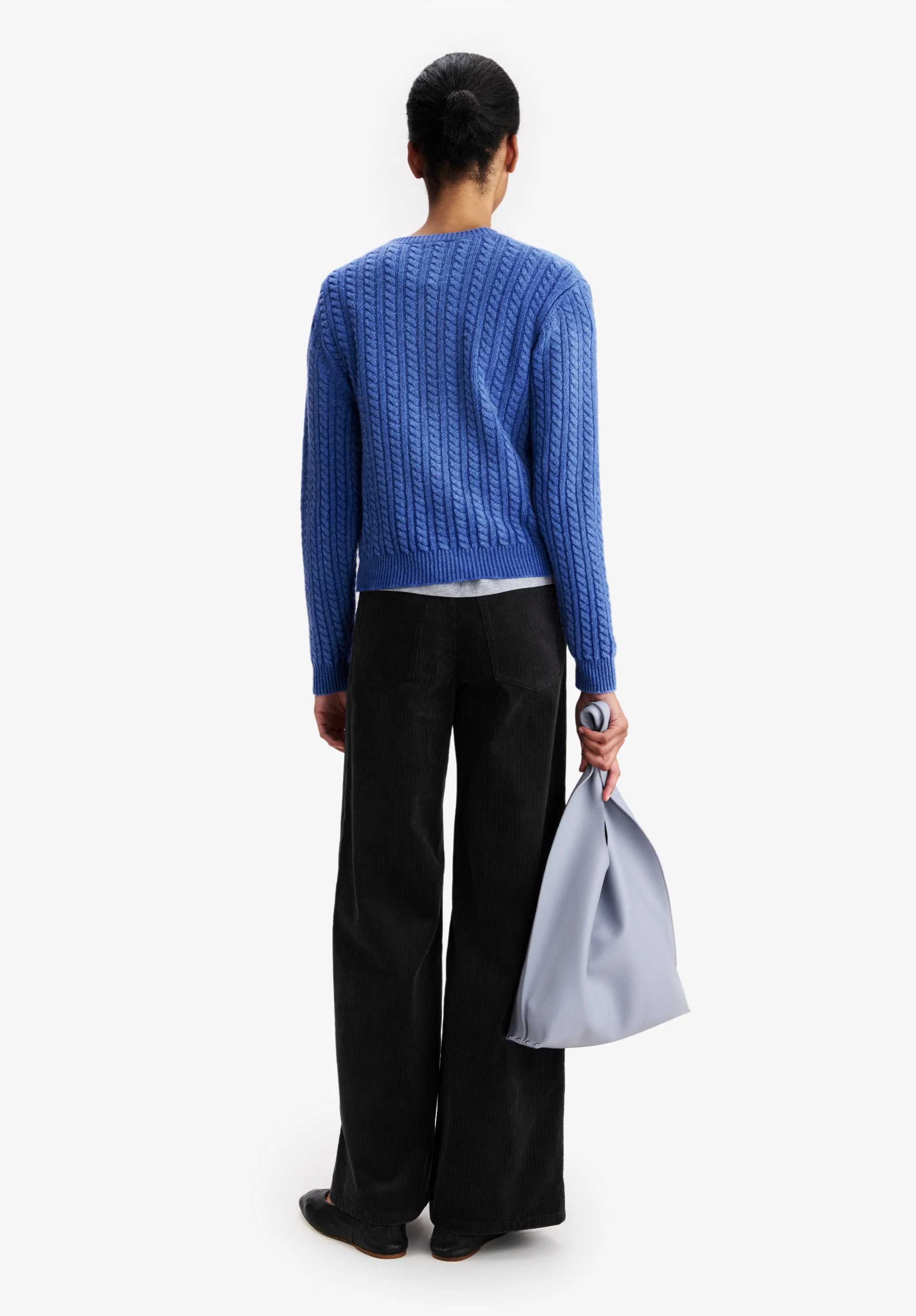 Pull torsadé bleu - Bleu