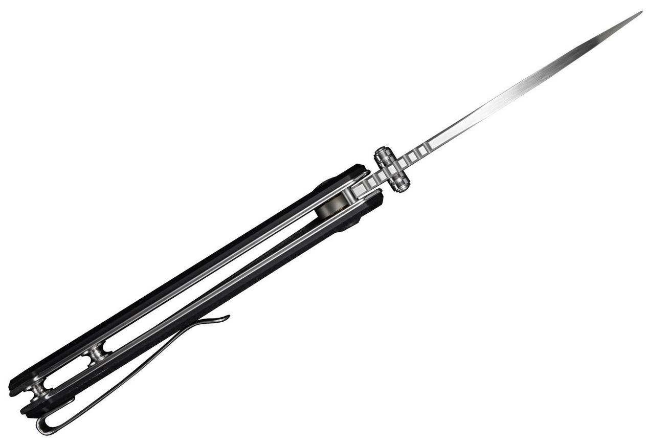 SENCUT Stratex S25055-1 Satin 9Cr18MoV, Black G10, zakmes