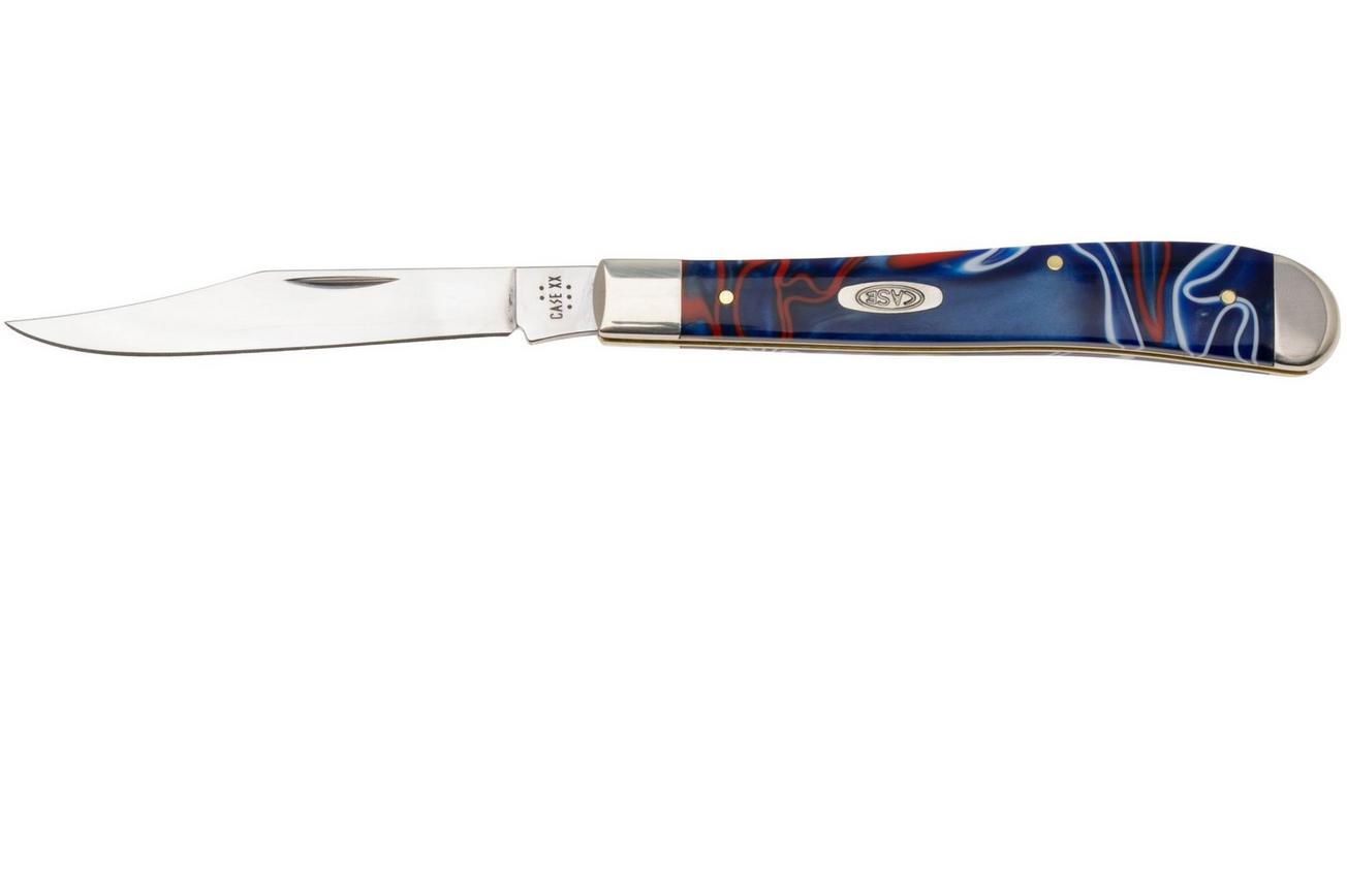 Case Slimline Trapper Smooth Patriotic Kirinite, 11229, 101048 SS zakmes