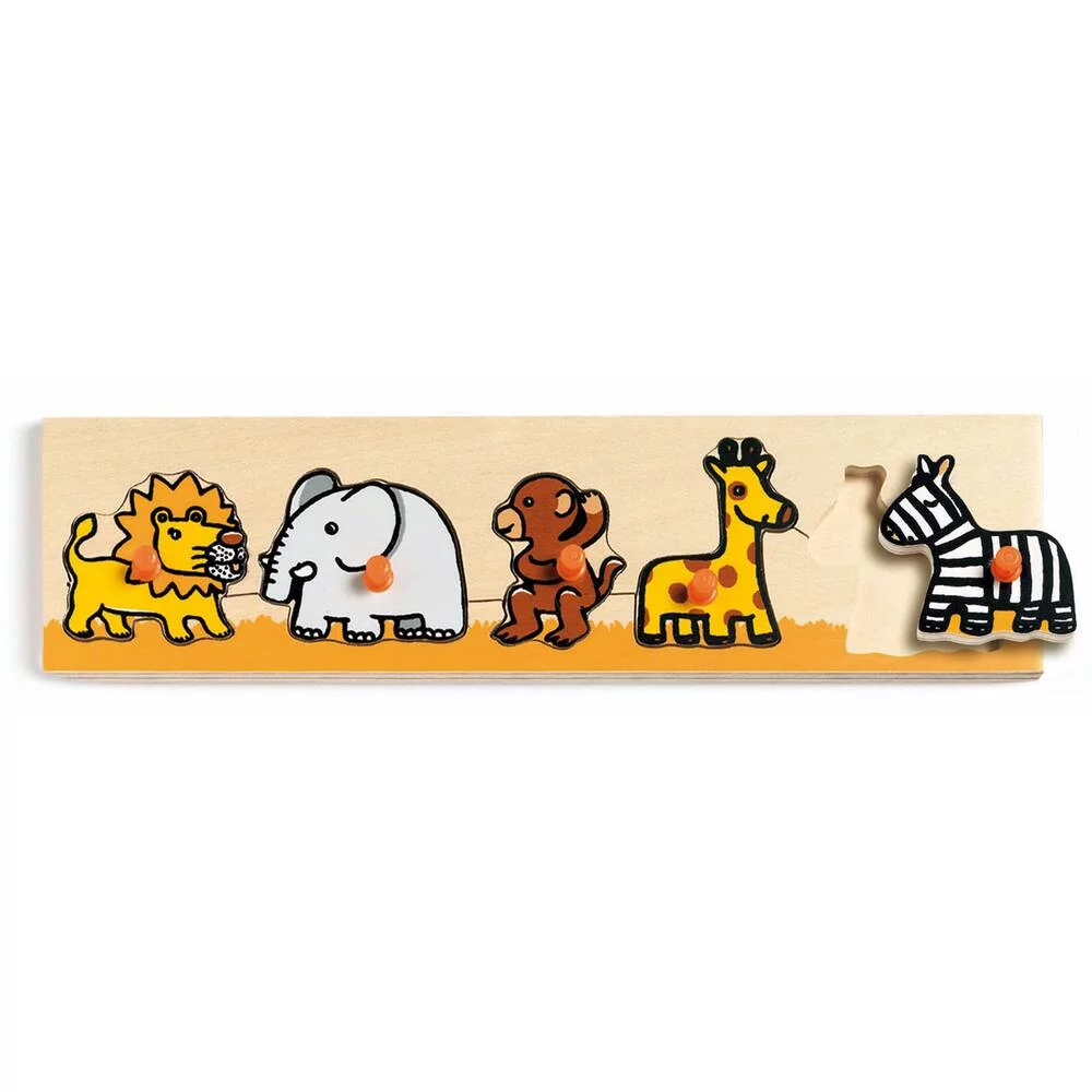 PUZZLE BOIS 5 PIECES JUNGLE PETIT MODELE