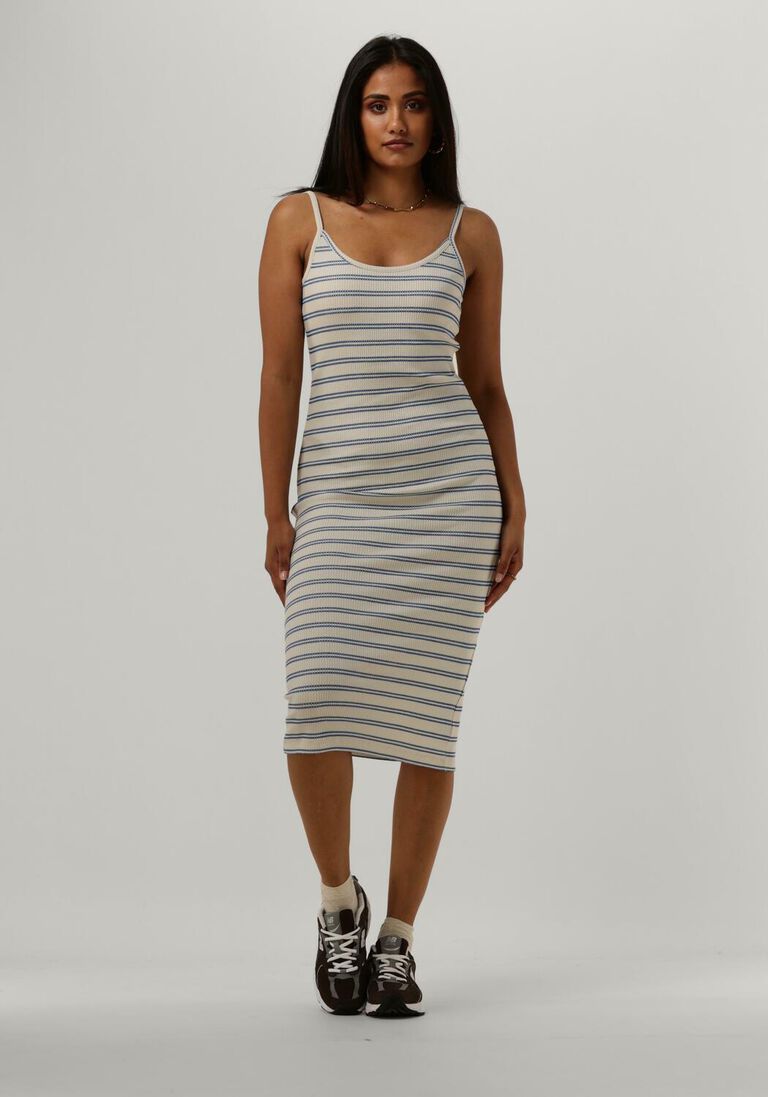 MSCH COPENHAGEN lichtblauwe msch copenhagen midi jurk mschstinna strap dress stp