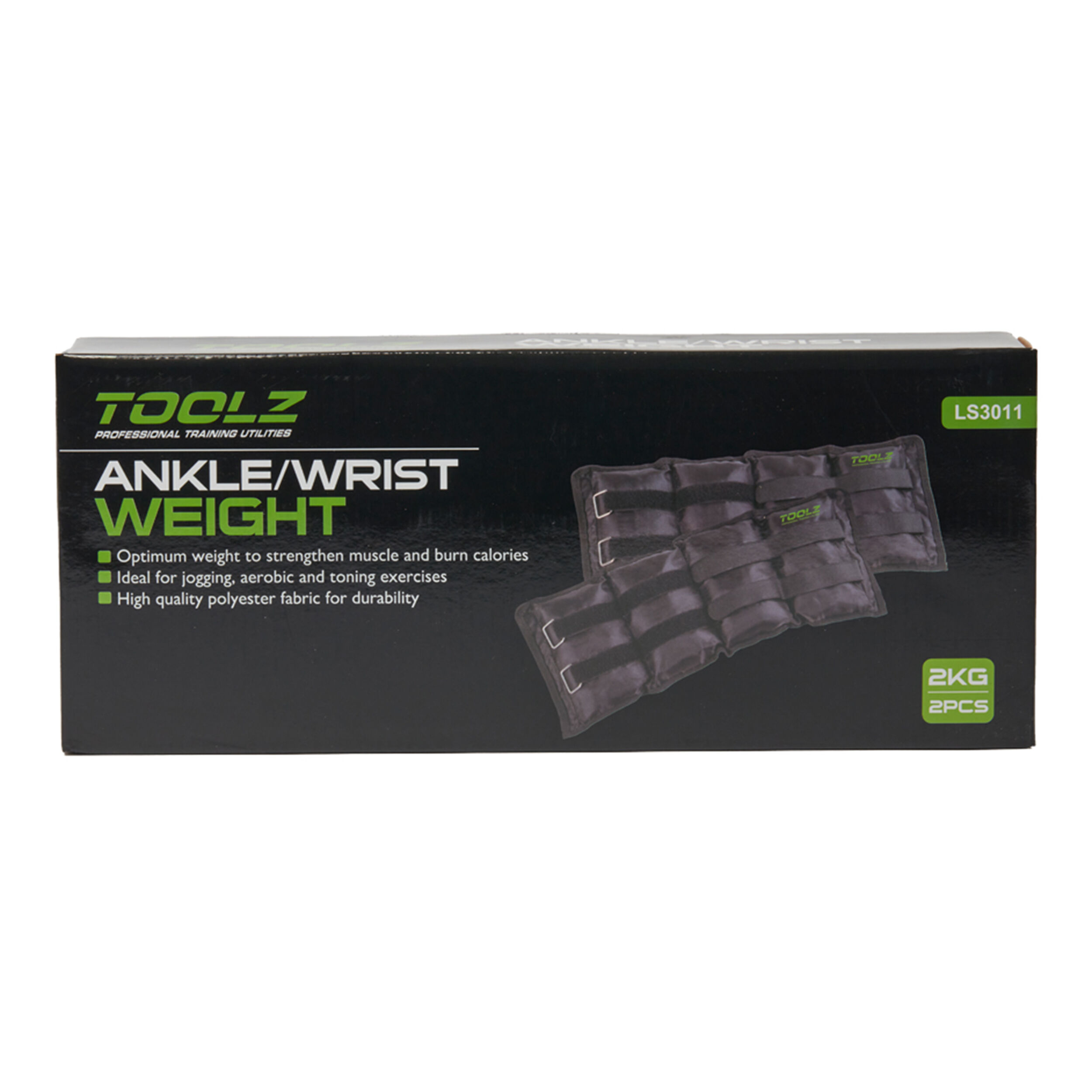 TOOLZ Wrist/Ankle Weight 2kg - 2pcs Manchettes Pour Poids - Noir