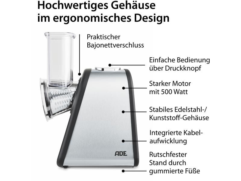 ADE Küchenreibe KA 1802 1 l Elektrische Reibe