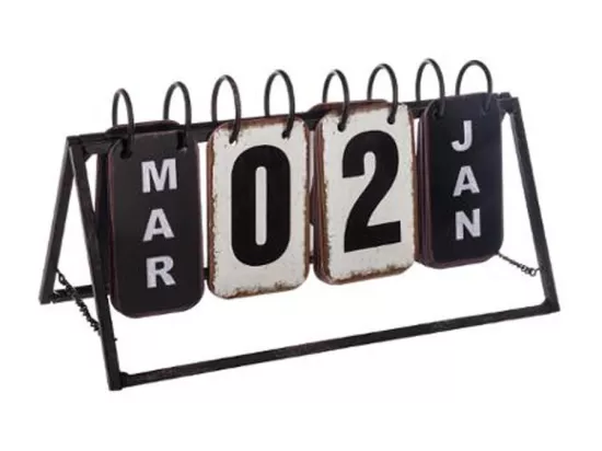 Calendrier Vintage en Métal 
