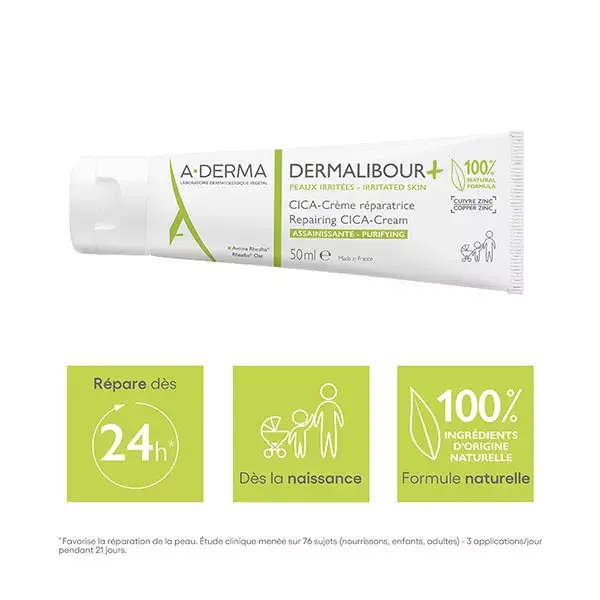 A-Derma Dermalibour+ Cica-Crème Réparatrice Assainissante 50ml