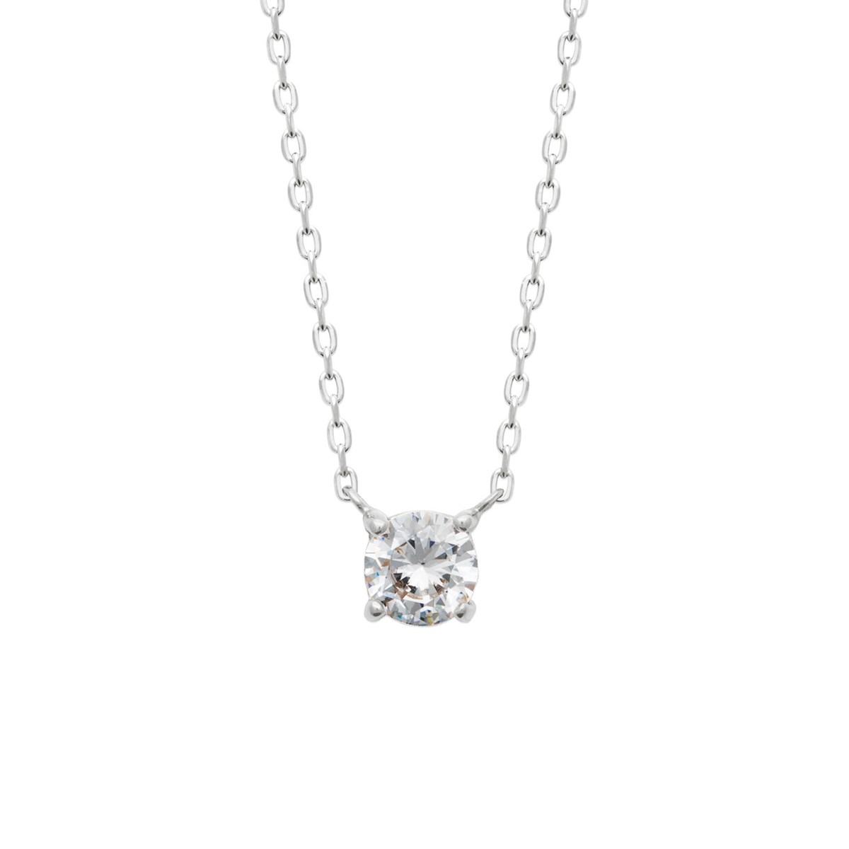 Collier Brillaxis solitaire 6 mm