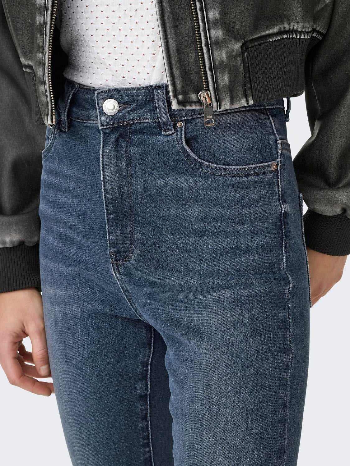 ONLMILA Hohe Taille Ausgestellt Jeans Blue Black Denim