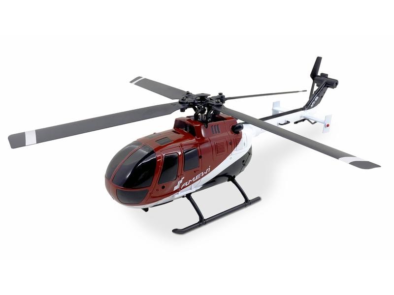Amewi Helikopter AFX-105 X Rot, 4-Kanal RTF Bo 105 Single-Rotor Heli für Einsteiger