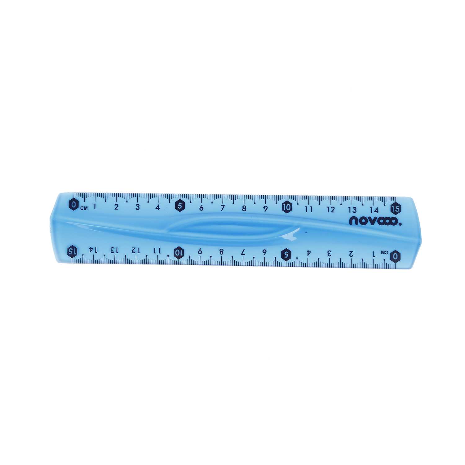 novooo Lineal flexibel bruchsicher 15 cm farbig transparent 3fach
