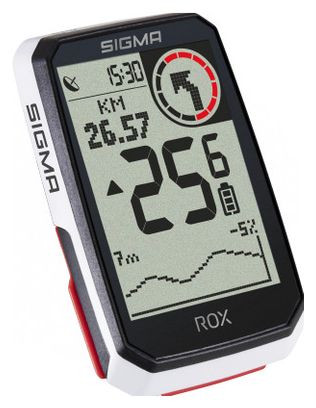 Compteur GPS Sigma ROX 4.0 Pack Cardio Blanc