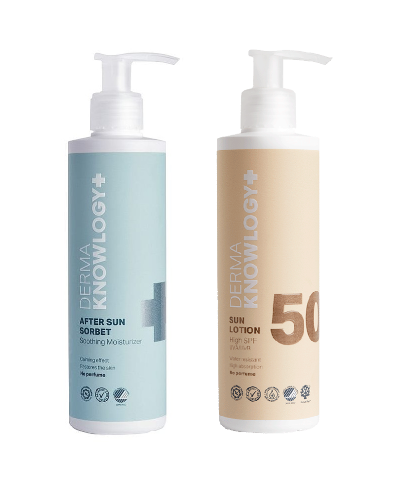 DERMAKNOWLOGY SUN50 Sun Lotion SPF 50 200 ml + SUN After Sun Sorbet 200 ml - Solcreme