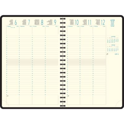 Agenda spiralé Cordoba Espace 24S - 1 semaine sur 2 pages - 16 x 24 cm - disponible dans différentes couleurs - Exacompta