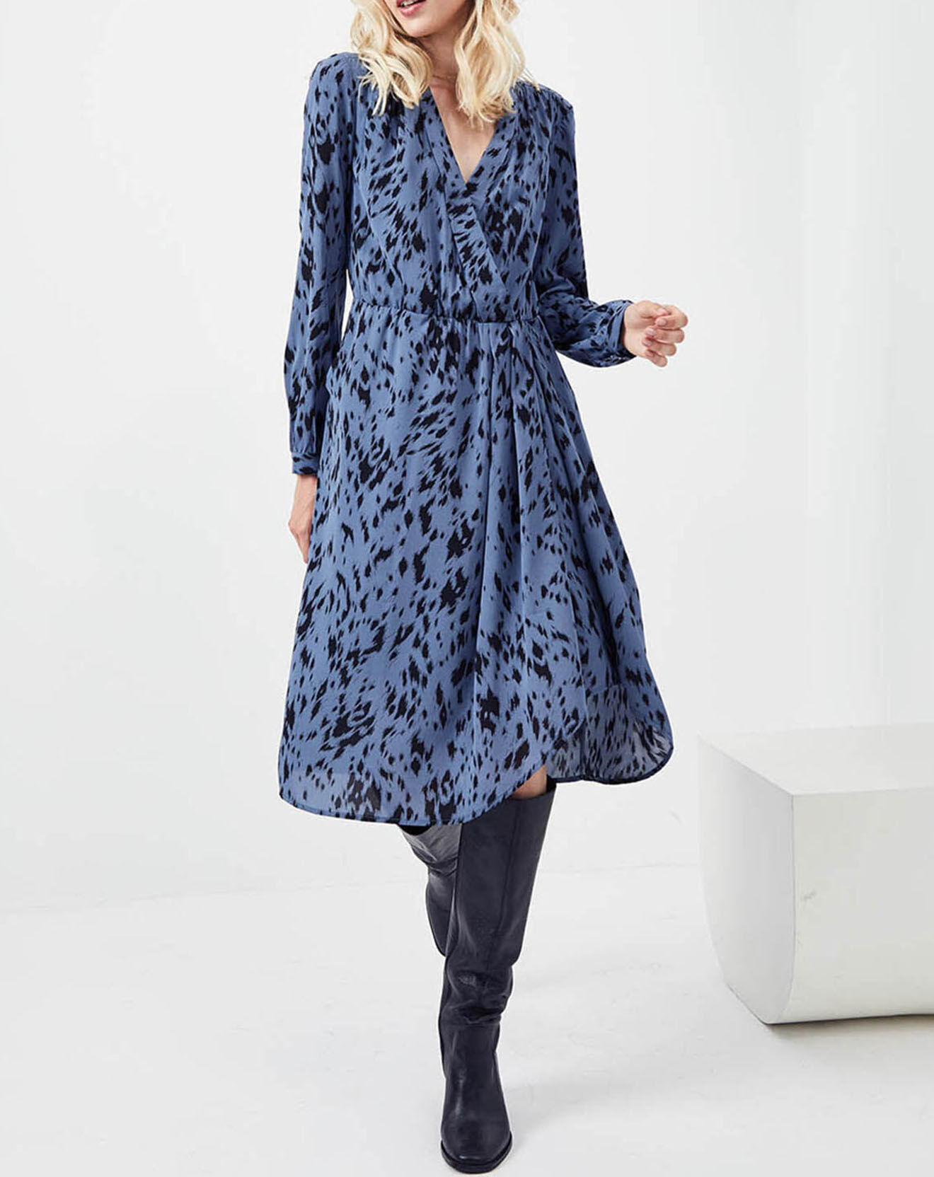 See u Soon Robe Pensée imprimée bleue