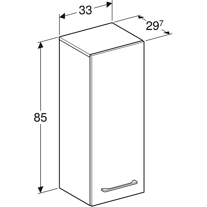 Colonne de salle de bains H.85 cm bleu Selva Geberit