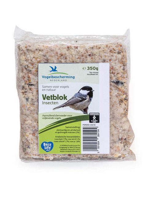 Wildbird Vbn Vetblok Met Insecten - Tuinvogelvoer - 11.5x10x3 cm 350 g