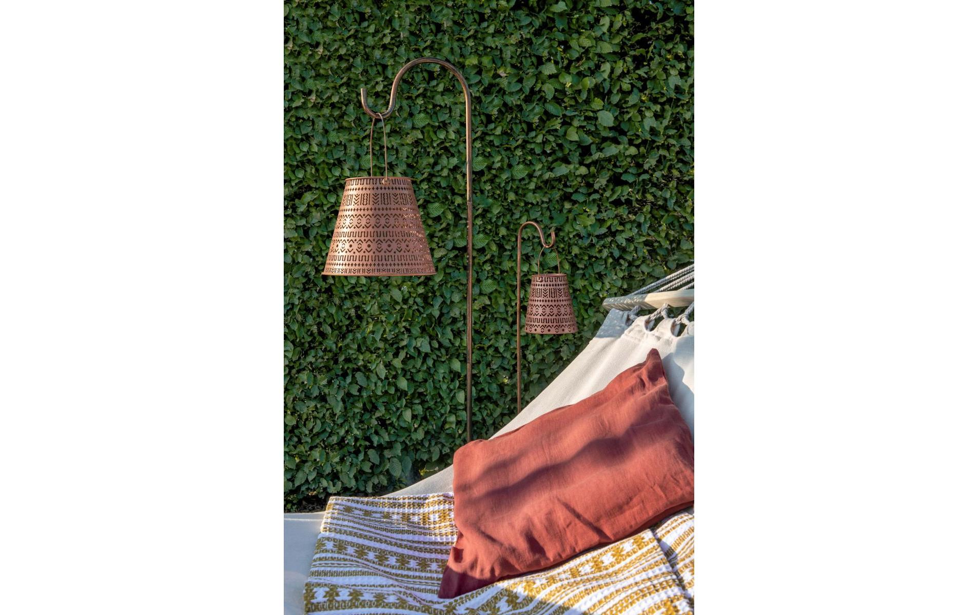 Laterne Solar Antic Boho, Ø 26 x 21 cm, Braun/AnthrazitDekolicht zum Aufstellen oder Aufhängen