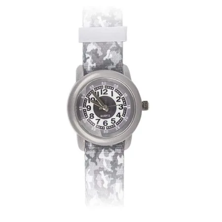 bb Klostermann Kinderuhr Textil Camouflage grau