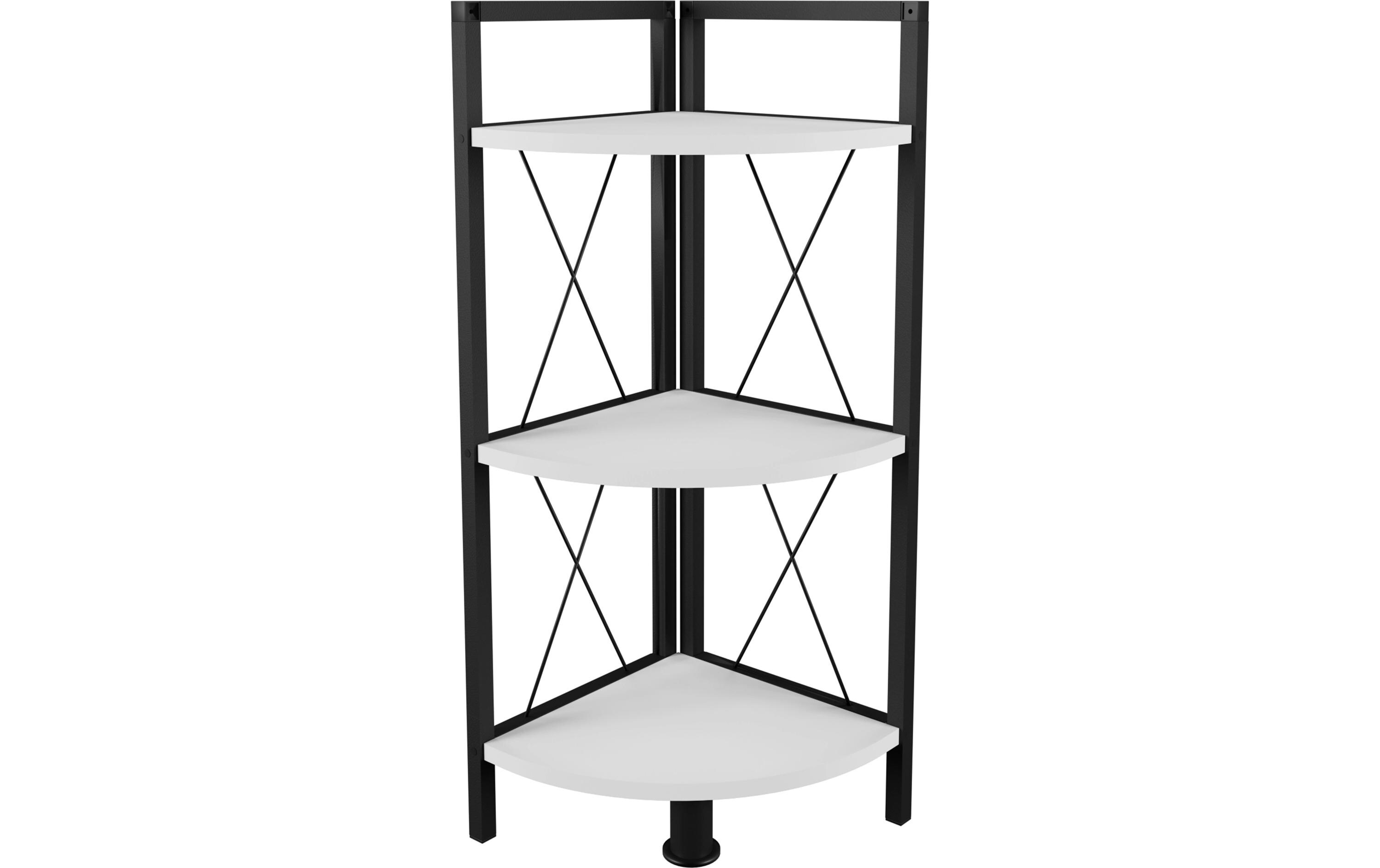 Regal Insasi 3 34 x 87 cm, WeissModernes Eckregal