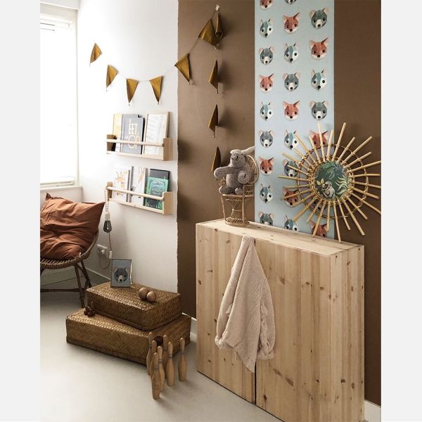 Studio Ditte Bosdieren Behang IJsblauw