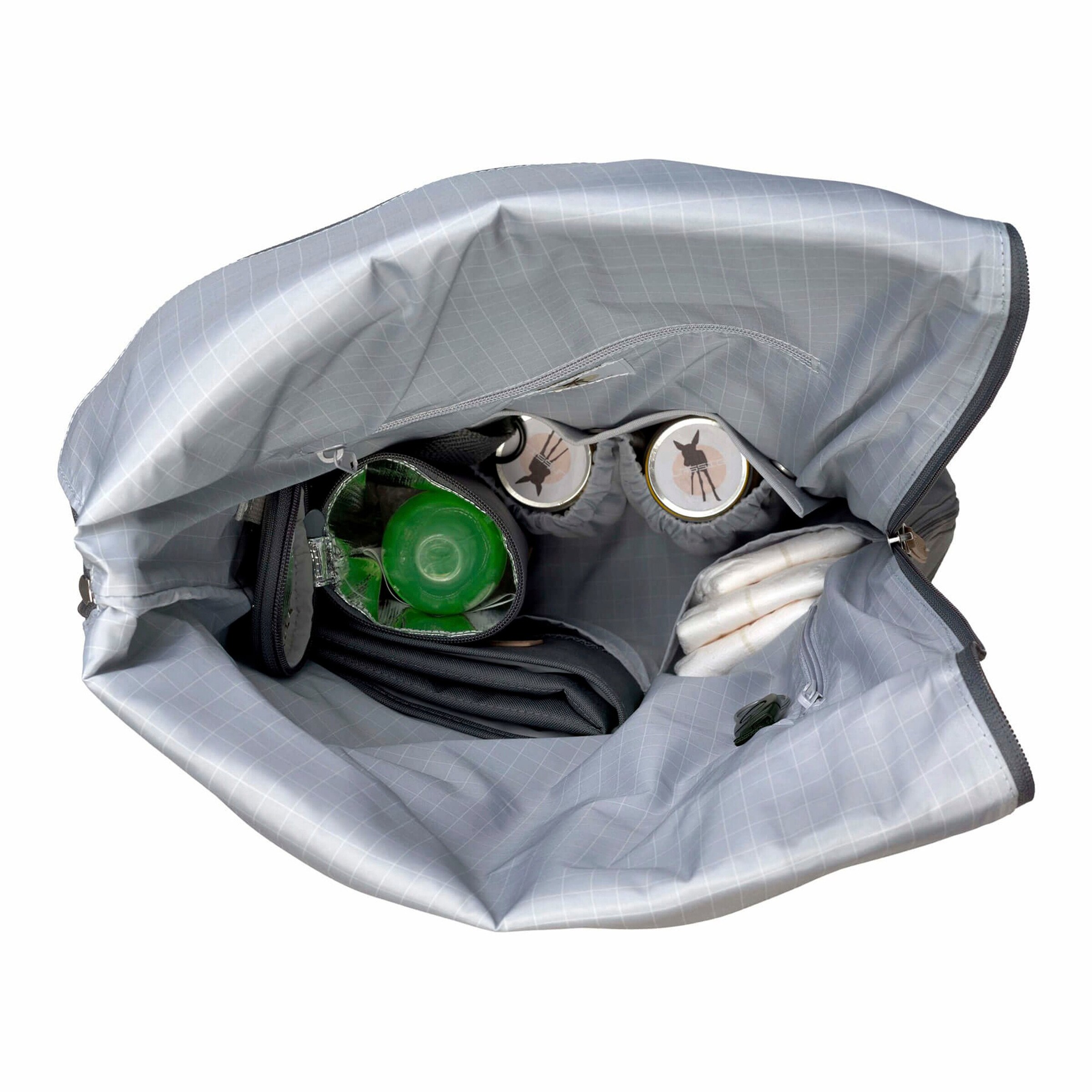 Lässig Wickelrucksack Rolltop aus recyceltem Polyester anthracite