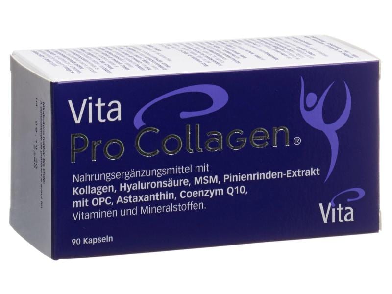 Vita Health Care Vita Pro Collagen 90 Kapseln Nahrungsergänzung für Haut, Haare, Nägel