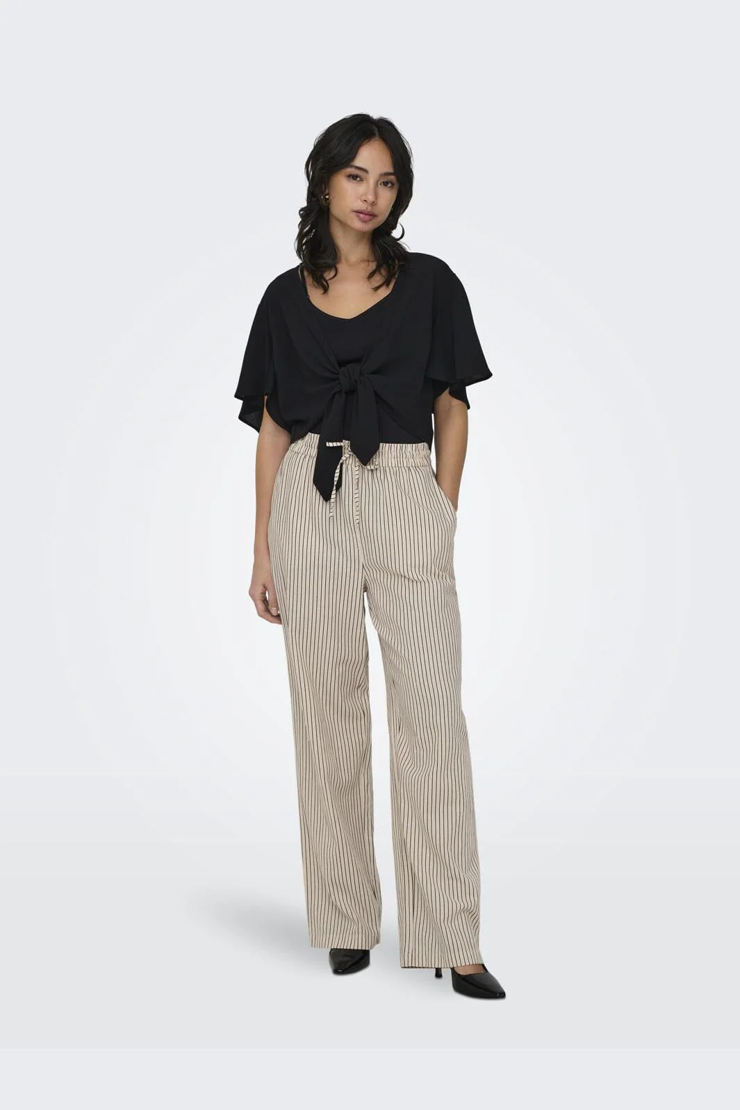 Only Onltide Linen Bl Stripe Pull-Up