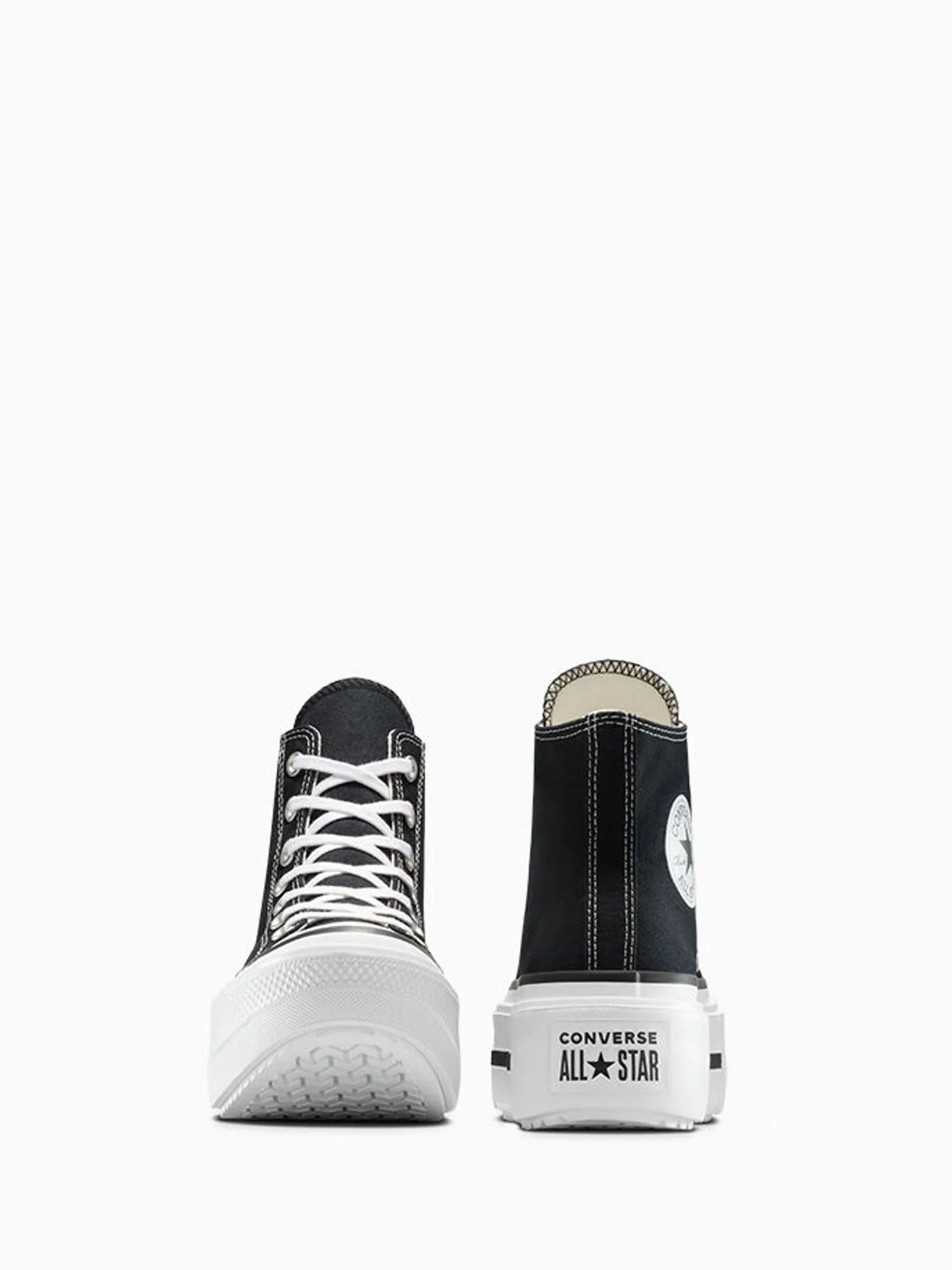 Zwart - Converse Chuck Taylor Teen Lift Double Stack Trainers