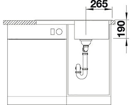 Blanco SONA 45 S spoelbak, 780 x 500 mm, antraciet, 519662